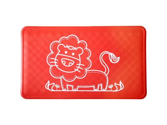 Коврик резиновый для ванны антискользящий Roxy Kids 34*58см, «Лев», Красный (BM-M164R)