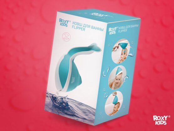 Galetuta pentru baie cu stropitoare Roxy Kids Flipper, Gri (RBS-004-S)