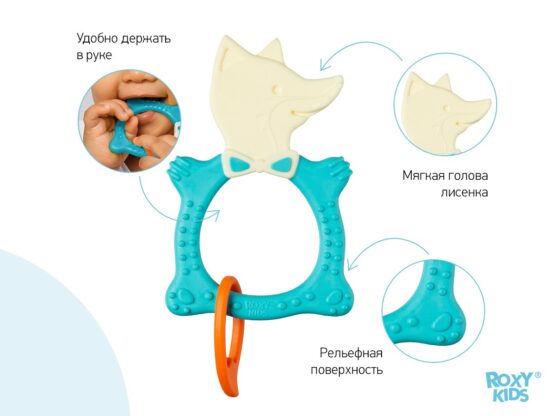 Inel gingival Roxy Kids "Fox", Mint