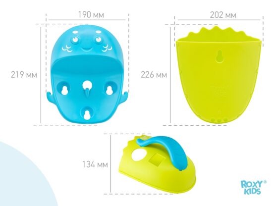 Organizator-sortator-cu-raft-Roxy-Kids-Dino-Verde-RTH-001W