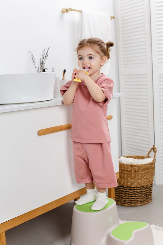 Periuta-masaj de dinti pentru copii Roxy Kids Crab, Galben (RTM-005-Y)