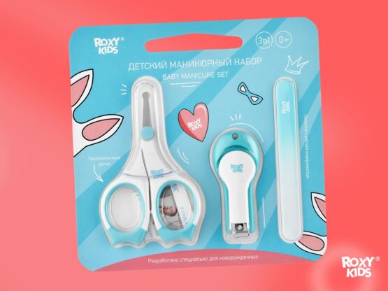 Set manichiura 3X1 Roxy Kids, Albastru (RPS-004-B)