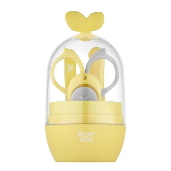 Детский маникюрный набор Roxy Kids «Листик», Желтый+Серый (RPS-003-Y)