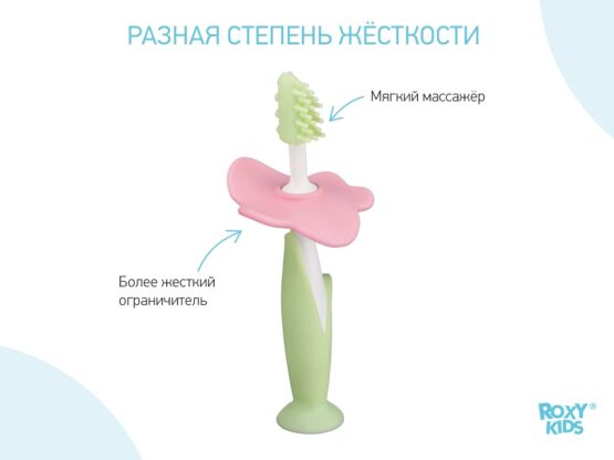 Set periuta de dinti+ perie de masaj, Verde Deschis (RTB-006)