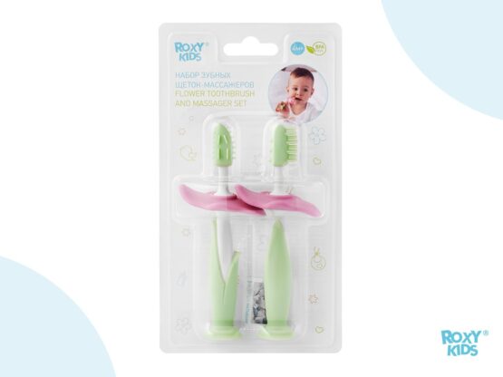 Set periuta de dinti+ perie de masaj, Verde Deschis (RTB-006)