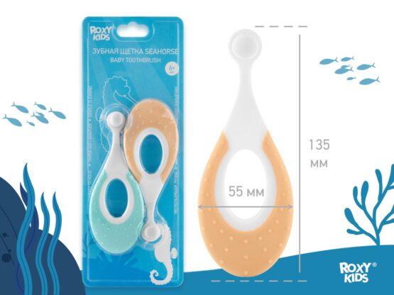 Set periute de dinti Roxy Kids Calut de mare (2 buc.) Oranj+Mint (RTB-012-OM)