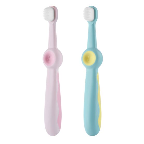 Set periute de dinti Roxy Kids „Smiley” (2 buc.) Roz+Verde (RTB-013-PP)