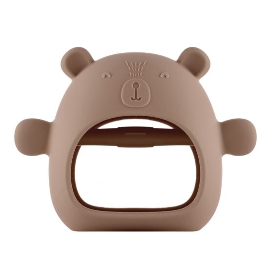 Dentitie din silicon pentru mana Roxy Kids „Bear”, Caramel (RST-003-C)