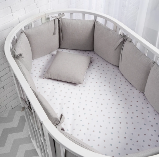 Protectie-pentru-patut-Perina-Soft-Cotton-Gri