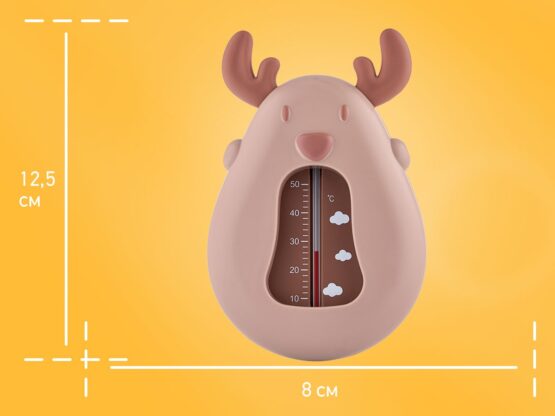 Termometru pentru apa Roxy Kids, Deer Bej+Maro (RWT-006-BR)