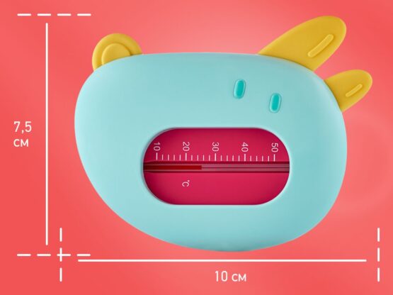 Termometru pentru apa Roxy Kids Puppy, Albastru+galben (RWT-008-BY)