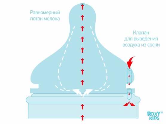 Tetine din silicon Roxy Kids cu flux lent 0+, (2 buc.) (RBTL-001-S)
