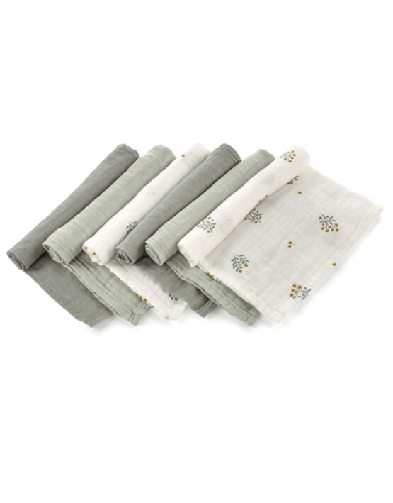 Pelinca muselina din bambus 35×35 Jane Botanic 6 buc. (010620 U78)