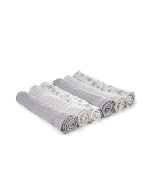 Pelinca muselina din bambus 35x35 Jane Star 6 buc. (010620 T01)