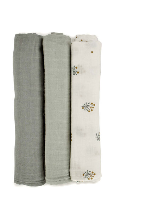 Pelinca muselina din bambus 80x80 Jane Botanic 3 buc. (010619 U78)