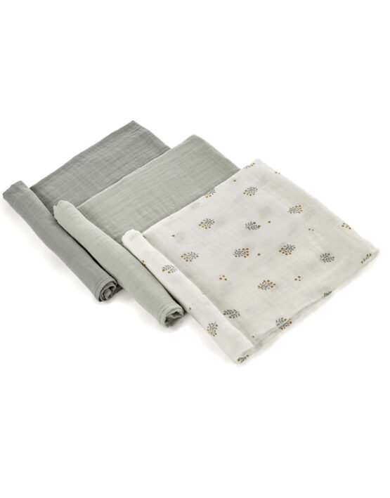 Муслиновая пеленка из бамбука 80×80 Jane Botanic 3 шт. (010619 U78)