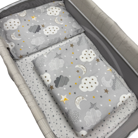 Set lengerie 5 piese pentru Co-Sleeper Grey Clouds ES