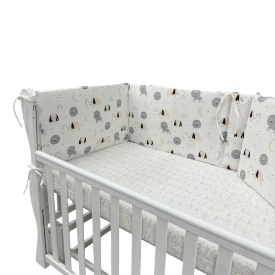 Бортики в кроватку на 4 стороны с молнией 120*60 см Tiny Forest ES