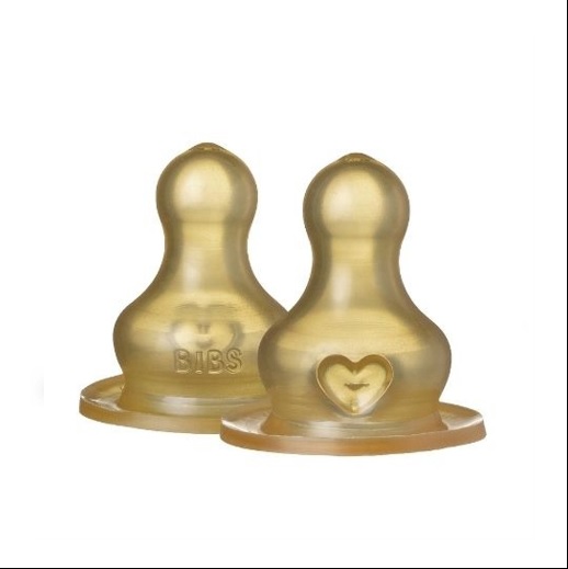 Соски латексные для бутылочки Bibs Slow Flow