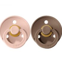 Suzete Bibs Colour Blush & Dark Oak 0-6 l.