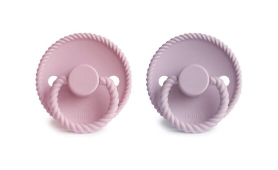 Пустышки Frigg Rope Baby Pink & Soft Lilac 0–6 л. (силикон)