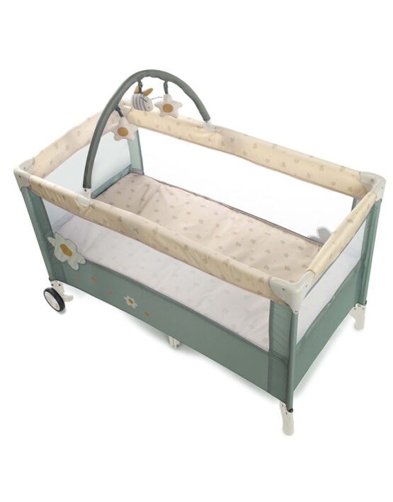 Pătuţ pliant Jane 2 nivele+Jucarii (6838 U78) Verde