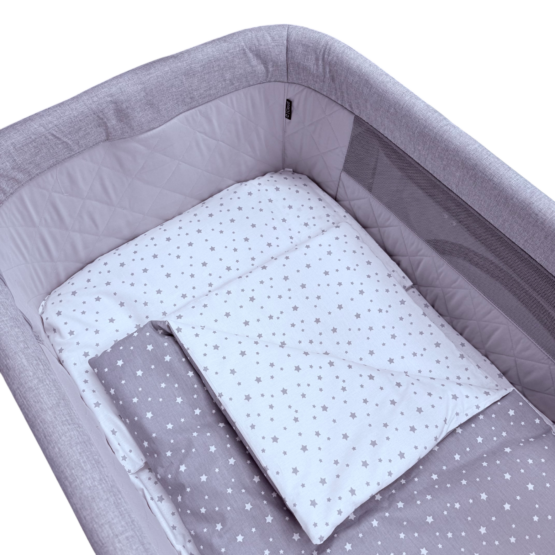 Набор постельного белья из 5 элементов Co Sleeper Little White/Grey Stars ES