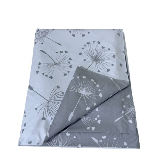 Husa pentru plapuma Dandelions White/Grey Holala Kids,140*100 cm