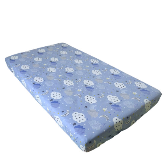 Простынь на резинке 190*80 см Blue Clouds ES