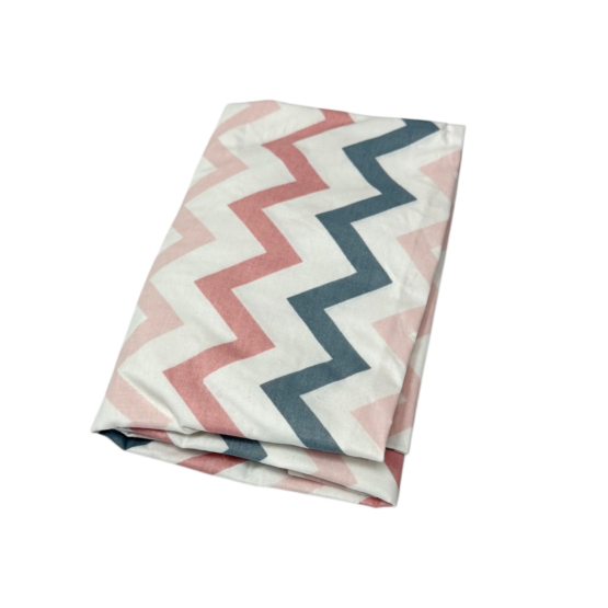 Простынь на резинке 140*70 см Zig-Zag Pink ES