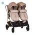 Carucior pentru gemeni Chipolino Duo Smart KBDS02403GB golden/beige