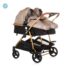 Carucior pentru gemeni Chipolino Duo Smart KBDS02403GB golden/beige