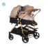 Carucior pentru gemeni Chipolino Duo Smart KBDS02403GB golden/beige