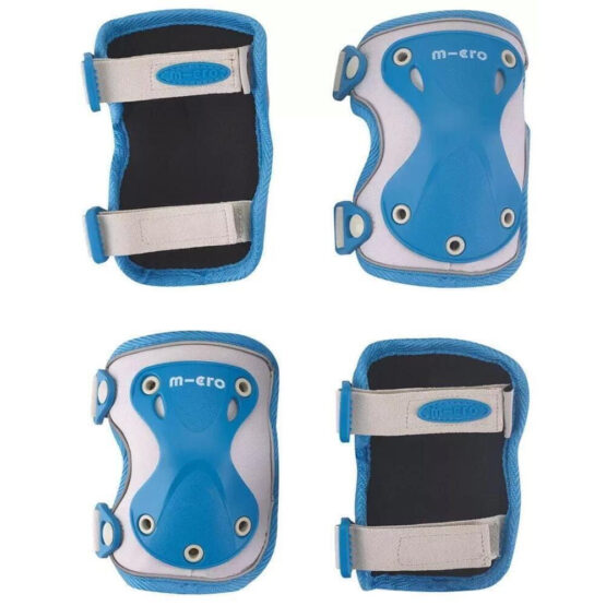 Set de protectii pentru genunchi si coate Micro reflective Blue M