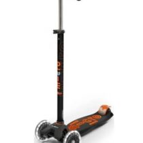 Trotineta Micro Maxi Deluxe LED Black Orange