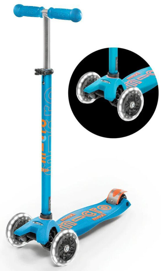 Trotineta Micro Maxi Deluxe LED Carribean Blue