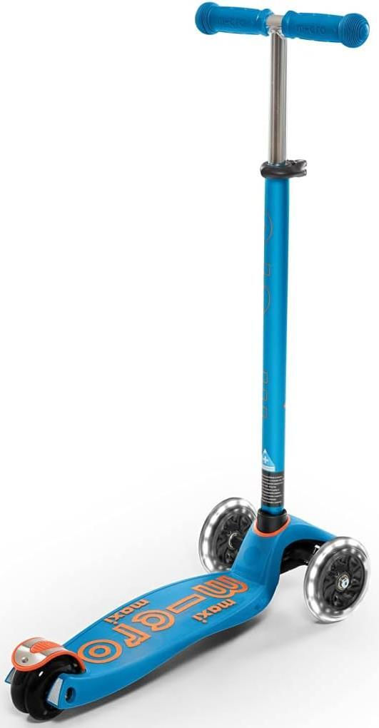 Trotineta Micro Maxi Deluxe LED Carribean Blue