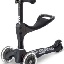 Trotineta Micro Mini 3 in 1 Deluxe ECO LED Black