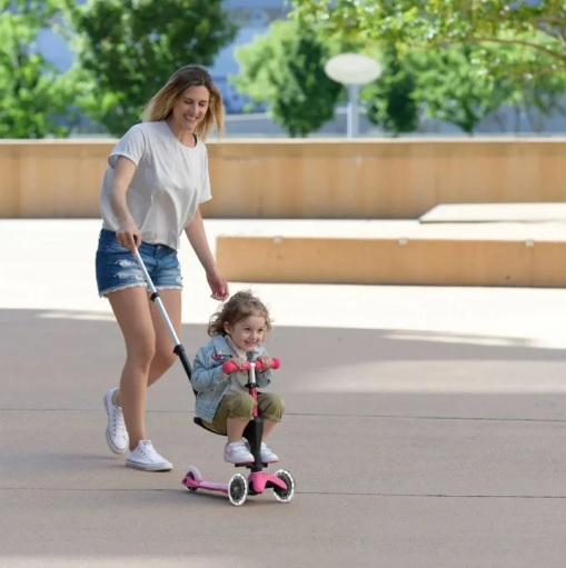 Trotineta Micro Mini 3 in 1 Deluxe Plus LED Pink