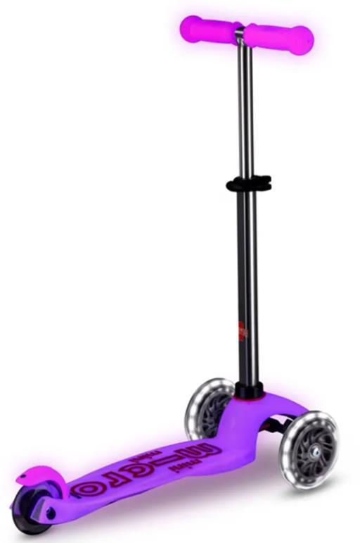 Trotineta Micro Mini Deluxe Glow LED Frosty Pink
