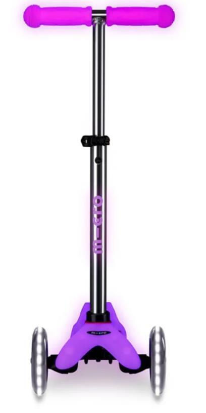 Trotineta Micro Mini Deluxe Glow LED Frosty Pink