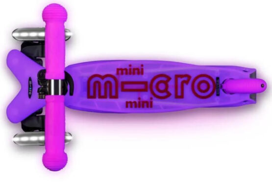 Trotineta Micro Mini Deluxe Glow LED Frosty Pink