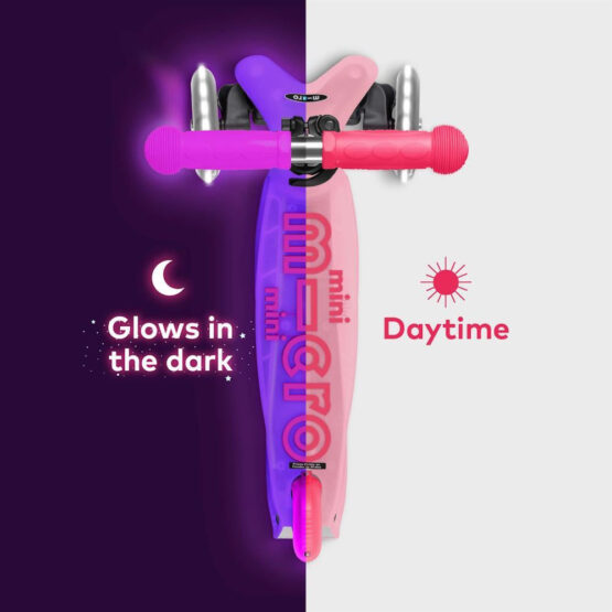 Trotineta Micro Mini Deluxe Glow LED Frosty Pink