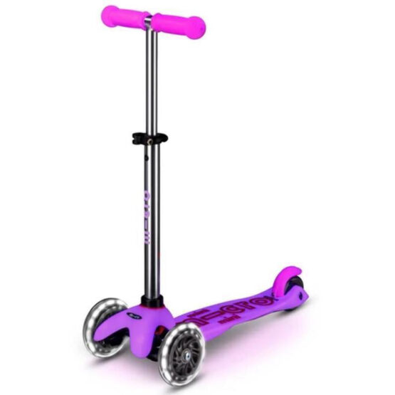 Trotineta Micro Mini Deluxe Glow LED Frosty Pink