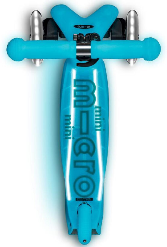 Trotineta Micro Mini Deluxe Glow LED Plus Glacier Aqua
