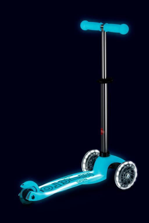 Trotineta Micro Mini Deluxe Glow LED Plus Glacier Aqua
