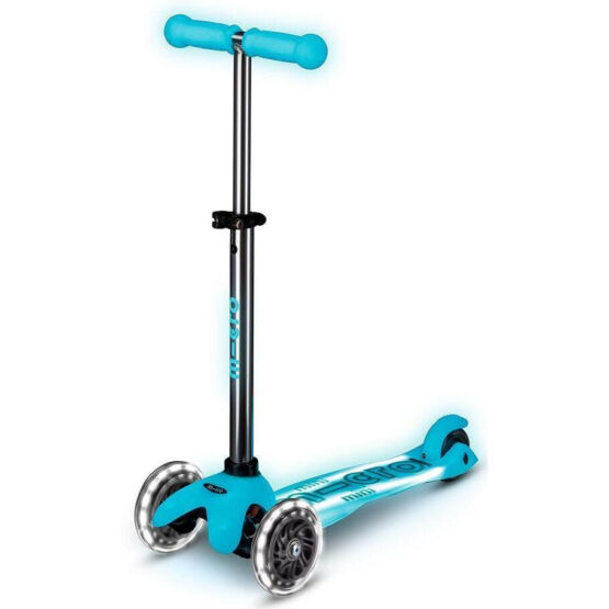 Trotineta Micro Mini Deluxe Glow LED Plus Glacier Aqua