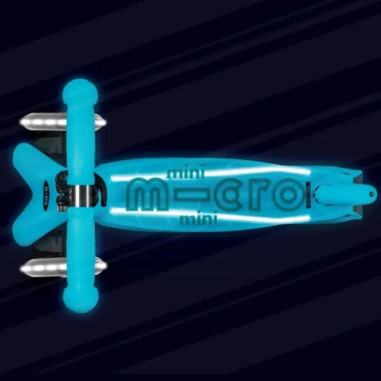 Trotineta Micro Mini Deluxe Glow LED Plus Glacier Aqua
