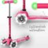 Trotineta Micro Mini Deluxe Magic LED Pink