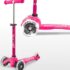 Trotineta Micro Mini Deluxe Magic LED Pink